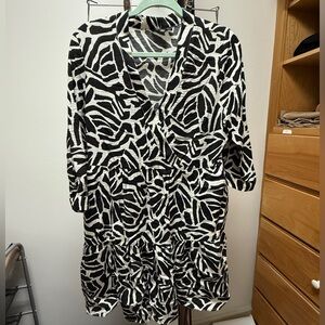 Black and White Zebra Print Dress